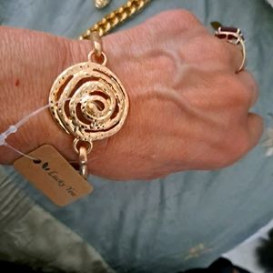 Beautiful Hammered Rustic Magnetic Bracelet